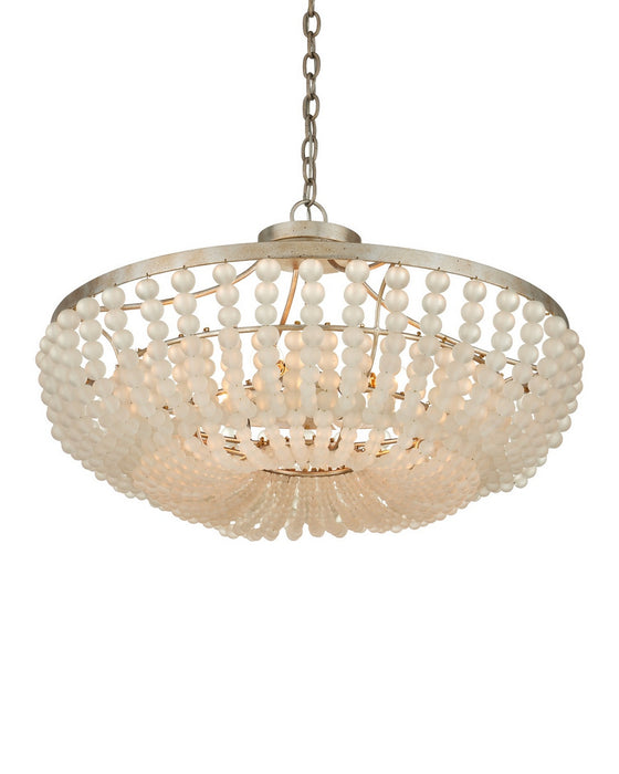 Currey and Company - 9000-1323 - Four Light Semi-Flush Mount - Chanteuse - Frosted/Silver Granello