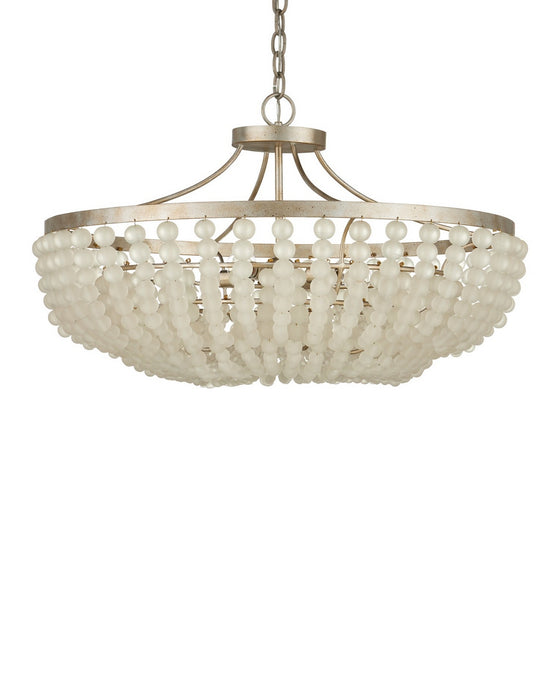 Currey and Company - 9000-1323 - Four Light Semi-Flush Mount - Chanteuse - Frosted/Silver Granello