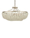 Currey and Company - 9000-1323 - Four Light Semi-Flush Mount - Chanteuse - Frosted/Silver Granello