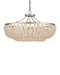 Currey and Company - 9000-1323 - Four Light Semi-Flush Mount - Chanteuse - Frosted/Silver Granello