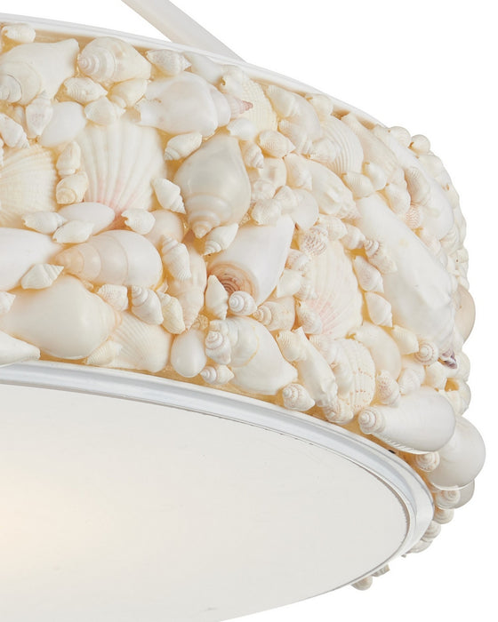 Currey and Company - 9000-1324 - LED Semi-Flush Mount - Turbinella - Natural/Sugar White/White