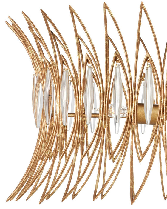 Currey and Company - 9000-1325 - Three Light Flush Mount - Marquise - Clear/Luxor Gold