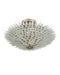 Currey and Company - 9000-1326 - Three Light Semi-Flush Mount - Dahlia - Frosted/Contemporary Silver