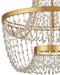 Currey and Company - 9000-1327 - LED Semi-Flush Mount - Mademoiselle - Clear/Contemporary Gold Leaf/Contemporary Gold