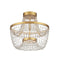 Currey and Company - 9000-1327 - LED Semi-Flush Mount - Mademoiselle - Clear/Contemporary Gold Leaf/Contemporary Gold