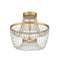 Currey and Company - 9000-1327 - LED Semi-Flush Mount - Mademoiselle - Clear/Contemporary Gold Leaf/Contemporary Gold