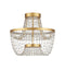 Currey and Company - 9000-1327 - LED Semi-Flush Mount - Mademoiselle - Clear/Contemporary Gold Leaf/Contemporary Gold
