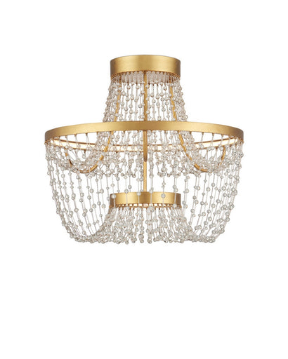 Mademoiselle LED Semi-Flush Mount Clear/Contemporary Gold Leaf/Contemporary Gold