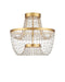 Currey and Company - 9000-1327 - LED Semi-Flush Mount - Mademoiselle - Clear/Contemporary Gold Leaf/Contemporary Gold