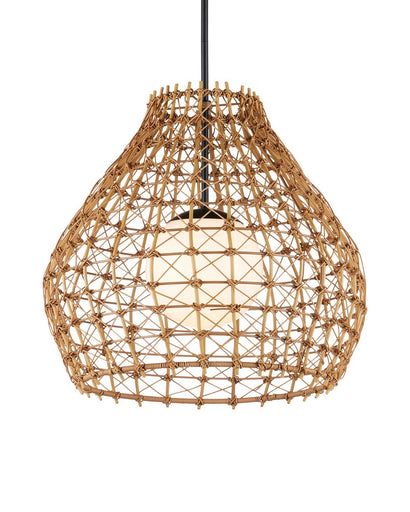 Bly One Light Pendant Natural/Black/Frosted White