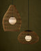Currey and Company - 9500-0015 - One Light Pendant - Carriage - Natural/Black/Frosted White