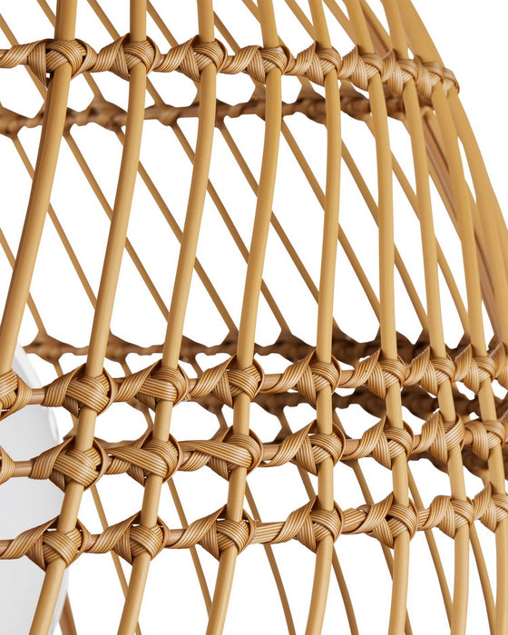 Currey and Company - 9500-0016 - One Light Pendant - Fishtrap - Natural/Black/Frosted White