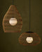 Currey and Company - 9500-0016 - One Light Pendant - Fishtrap - Natural/Black/Frosted White