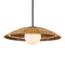 Currey and Company - 9500-0017 - One Light Pendant - Barbary - Natural/Black/Frosted White