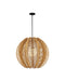 Currey and Company - 9500-0019 - One Light Pendant - Barbary - Natural/Black/Frosted White
