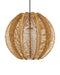 Currey and Company - 9500-0019 - One Light Pendant - Barbary - Natural/Black/Frosted White