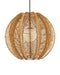 Currey and Company - 9500-0019 - One Light Pendant - Barbary - Natural/Black/Frosted White