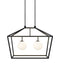 Currey and Company - 9500-0023 - Two Light Lantern - Denison - Black/Frosted White