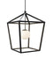 Currey and Company - 9500-0024 - One Light Lantern - Denison - Black/Frosted White