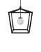 Currey and Company - 9500-0025 - One Light Lantern - Denison - Black/Frosted White
