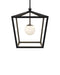 Currey and Company - 9500-0025 - One Light Lantern - Denison - Black/Frosted White
