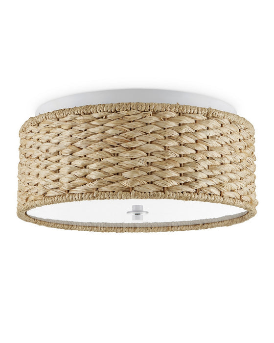 Currey and Company - 9999-0056 - LED Flush Mount - Colchester Raffia - Natural/White