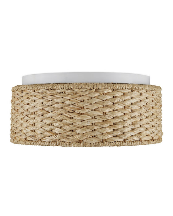 Currey and Company - 9999-0056 - LED Flush Mount - Colchester Raffia - Natural/White