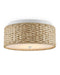 Currey and Company - 9999-0056 - LED Flush Mount - Colchester Raffia - Natural/White