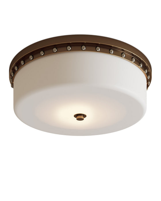 Currey and Company - 9999-0079 - LED Flush Mount - Barnabe - White/Antique Brass/Polished Nickel