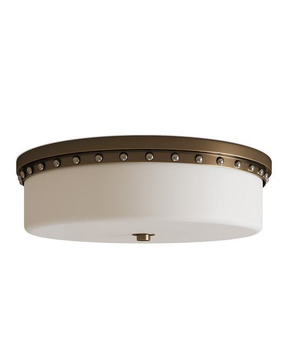 Currey and Company - 9999-0079 - LED Flush Mount - Barnabe - White/Antique Brass/Polished Nickel