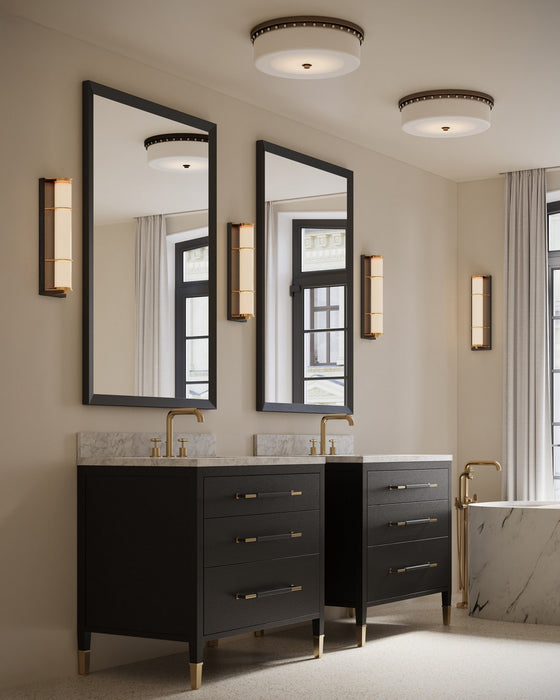 Currey and Company - 9999-0079 - LED Flush Mount - Barnabe - White/Antique Brass/Polished Nickel