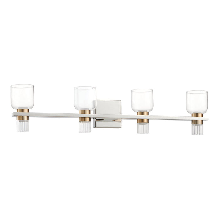 Thesis - 207682A - LED Vanity - Amelia - Polished Nickel, Champagne Gold