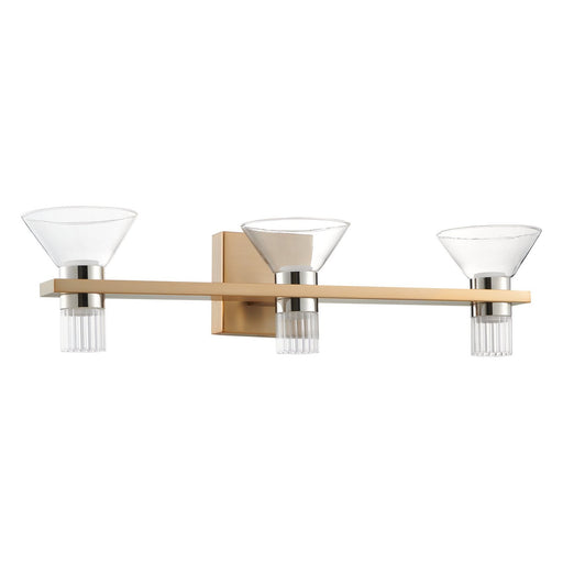 Blake LED Vanity Champagne Gold, Polished Nickel