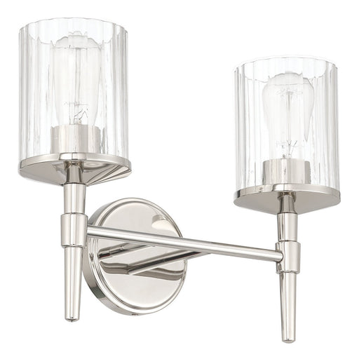 Andrea Two Light Vanity Polished Nickel