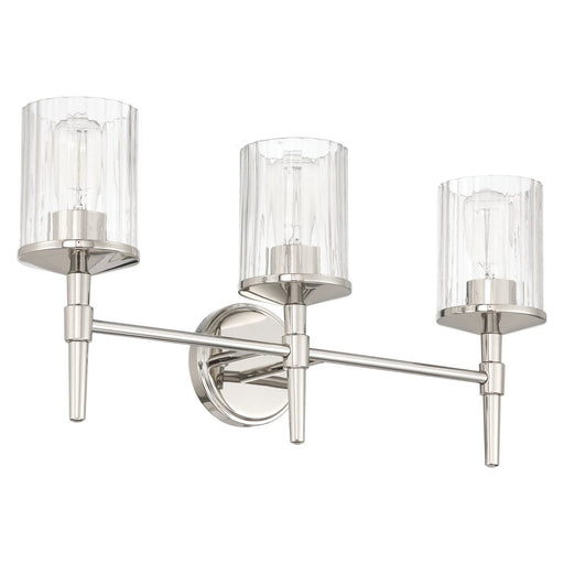 Andrea Three Light Vanity Polished Nickel