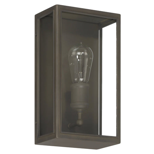 Hollis One Light Exterior Wall Sconce Blackened Brass