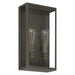 Thesis - 207728A - Two Light Exterior Wall Sconce - Hollis - Blackened Brass