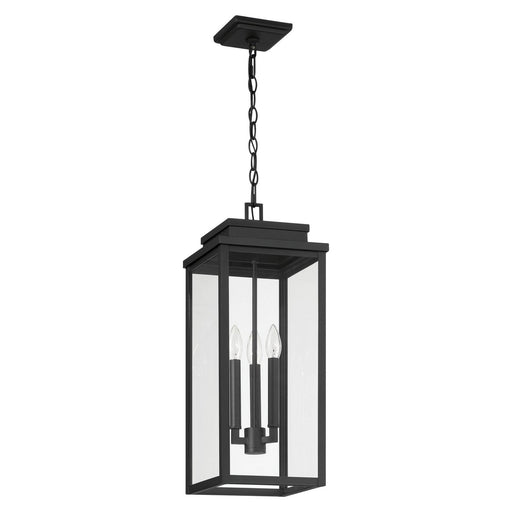 Hillside Three Light Exterior Pendant Textured Black