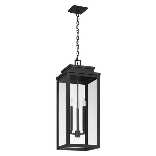 Thesis - 207748A - Three Light Exterior Pendant - Hillside - Textured Black