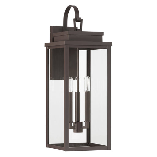 Hillside Three Light Exterior Wall Sconce Dark Bronze