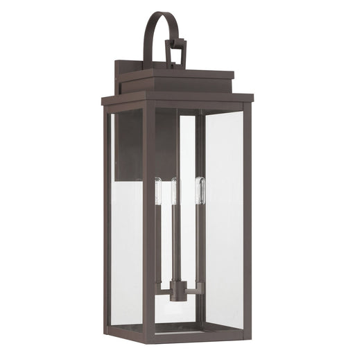 Thesis - 207752A - Three Light Exterior Wall Sconce - Hillside - Dark Bronze