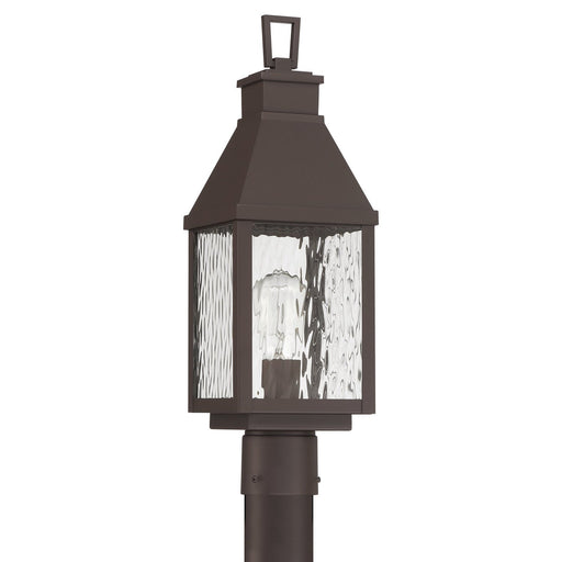 Glencrest One Light Exterior Post Light Dark Bronze