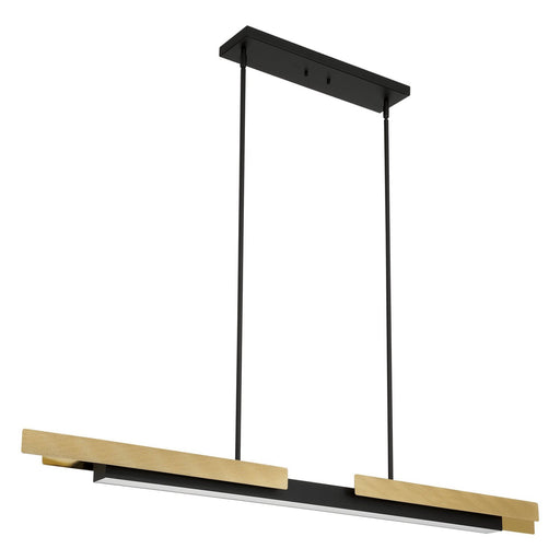 Grazia LED Linear Pendant Matte Black/Brushed Gold