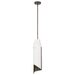Thesis - 207788A - One Light Pendant - Enzio - Forged Bronze, Matte White