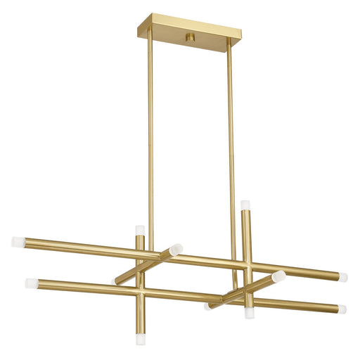 Thesis - 207299A - LED Chandelier - Manhattan - Brushed Gold