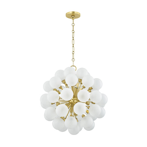 Antoneta Six Light Chandelier Aged Brass