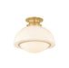 Mitzi - H1090601S-AGB - One Light Semi Flush Mount - Celine - Aged Brass