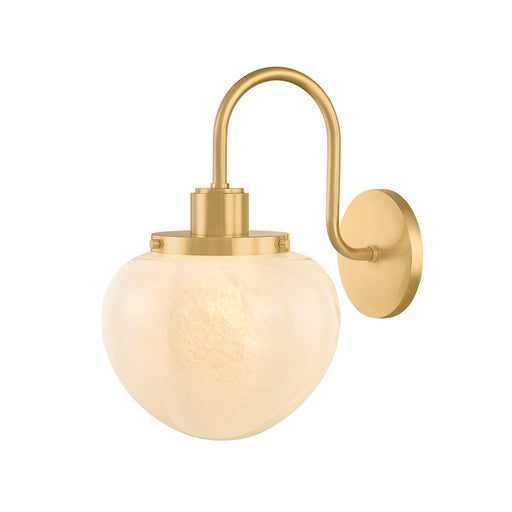 Kristen One Light Wall Sconce Aged Brass