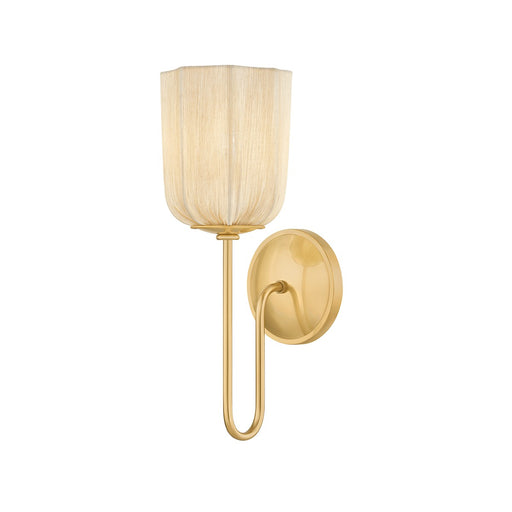 Samantha One Light Wall Sconce Aged Brass