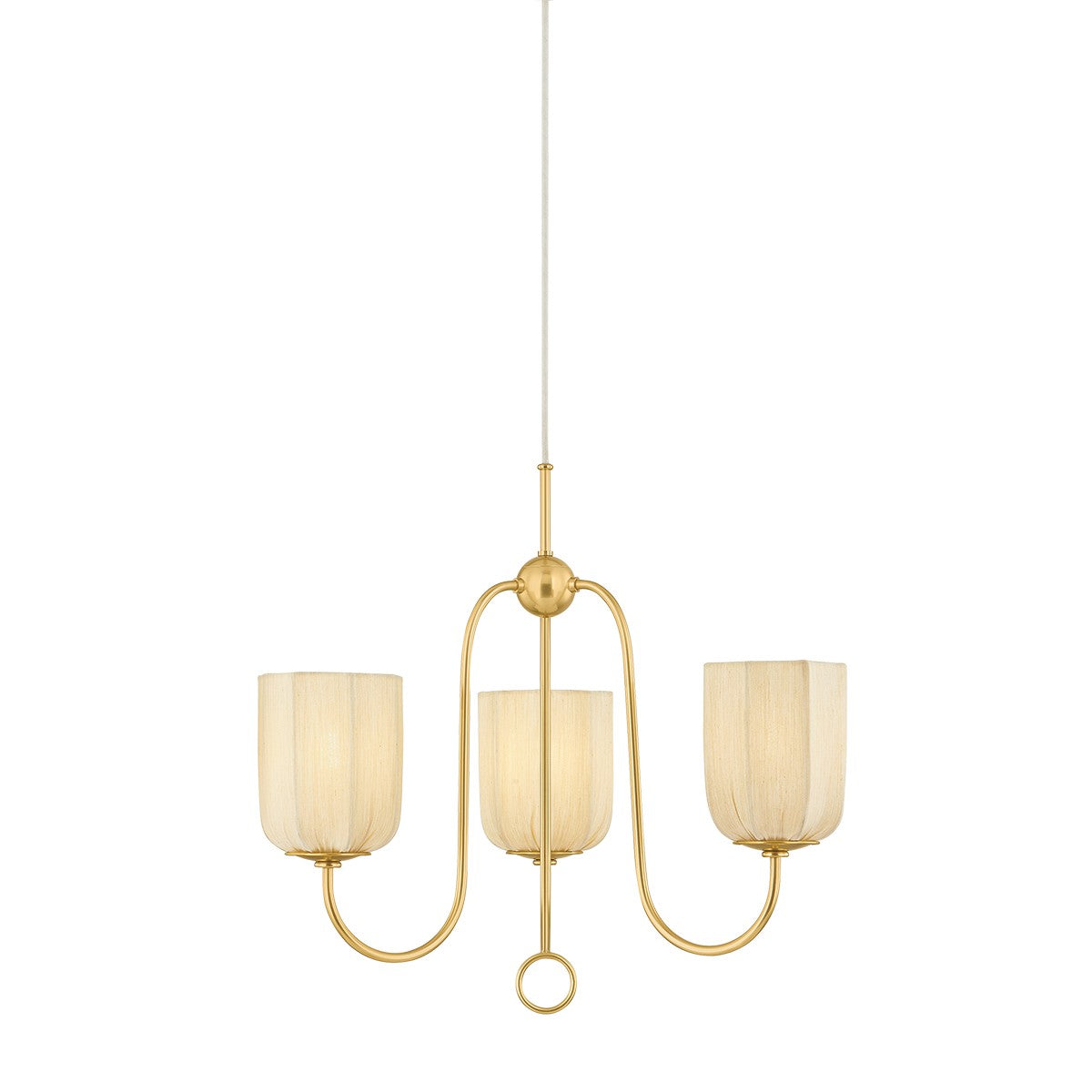 Mitzi - H1094803-AGB - Three Light Chandelier - Samantha - Aged Brass ...